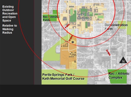 A map of the area around petie springs park.